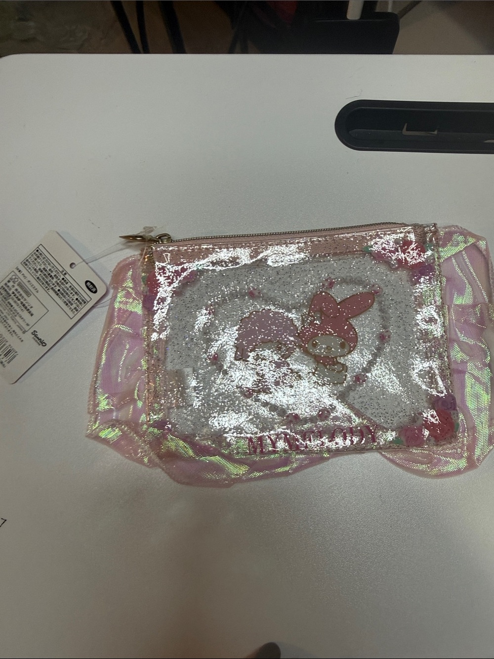 Sanrio My Melody Pink Iridescent Clear Cosmetic Pouch